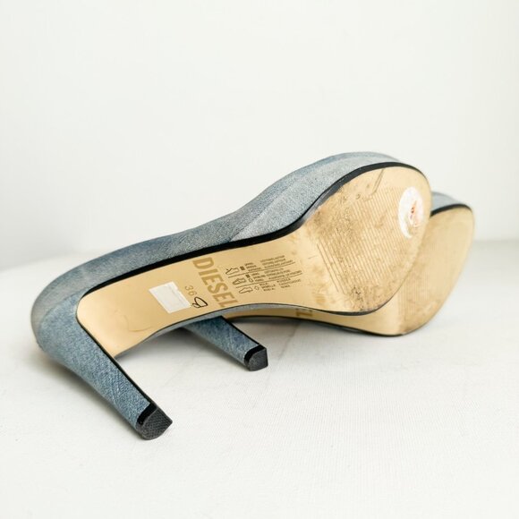 Vintage Diesel Faded Denim High Heels 36 - Picture 4 of 6